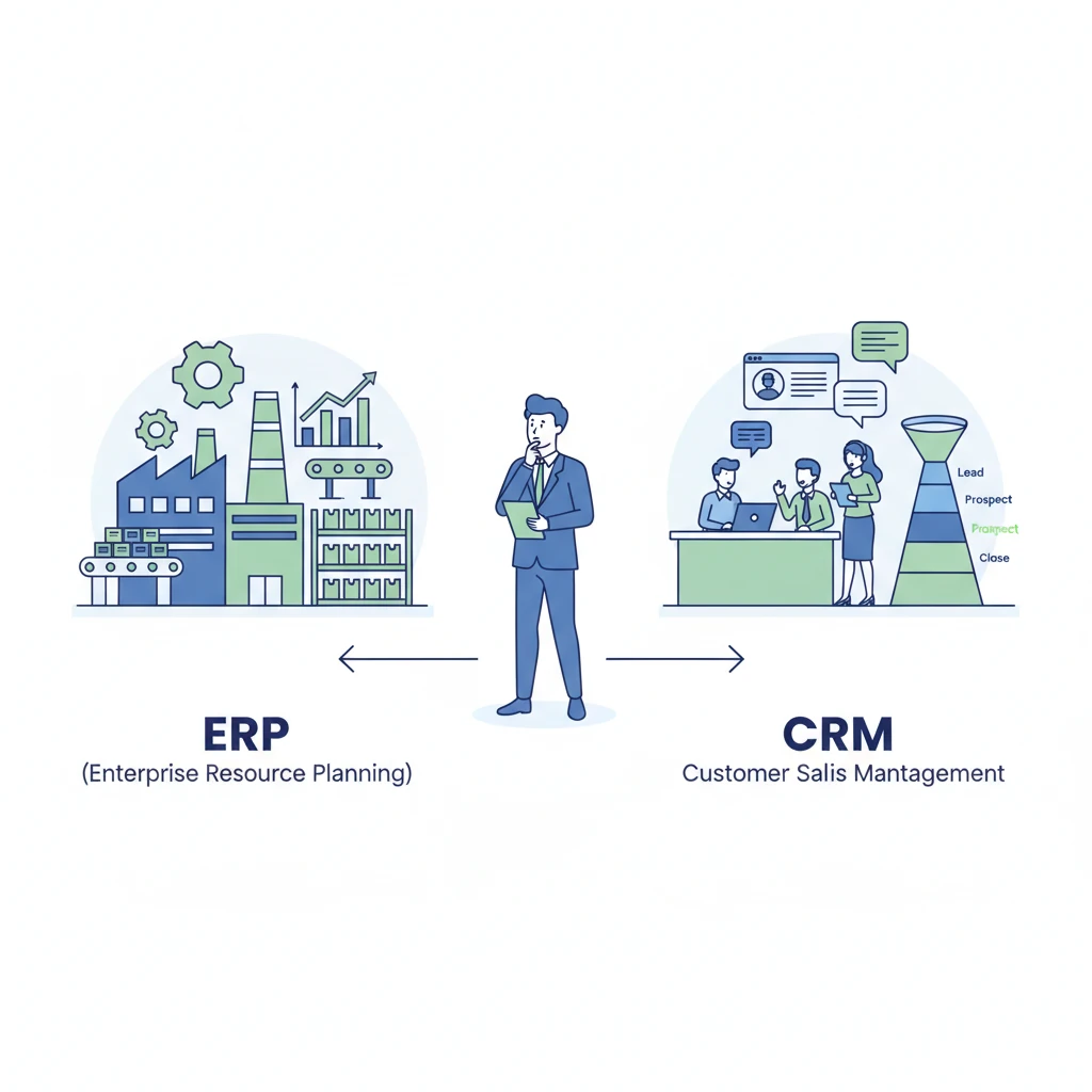 تفاوت ERP و CRM و مقایسه کاربرد آن‌ها در سازمان